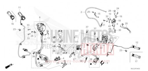 HANDLE LEVER/SWITCH/CABLE (MT) CRF1100A2N de 2022